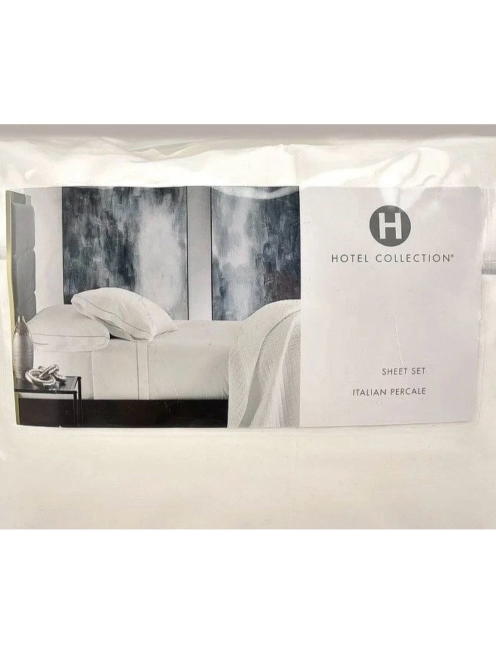 Hotel Collection White Italian  Percale Sheet Set - Crisp Hotel-Style Bedding .
